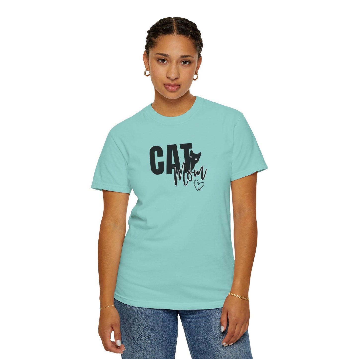 Cat Mom Unisex Garment-Dyed T-Shirt – Perfect Gift for Cat Lovers