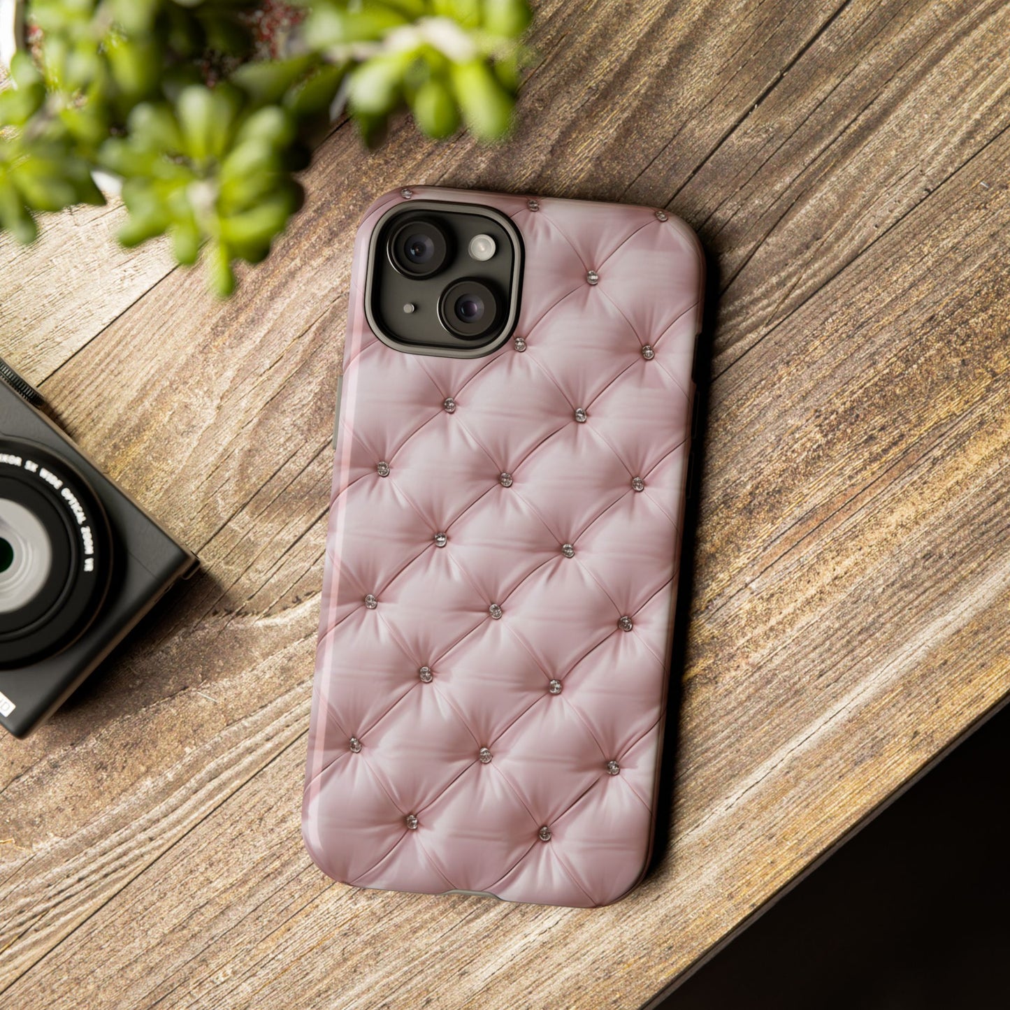 Luxury Pink Quilted Phone Case - Tough Cases for Stylish Protection