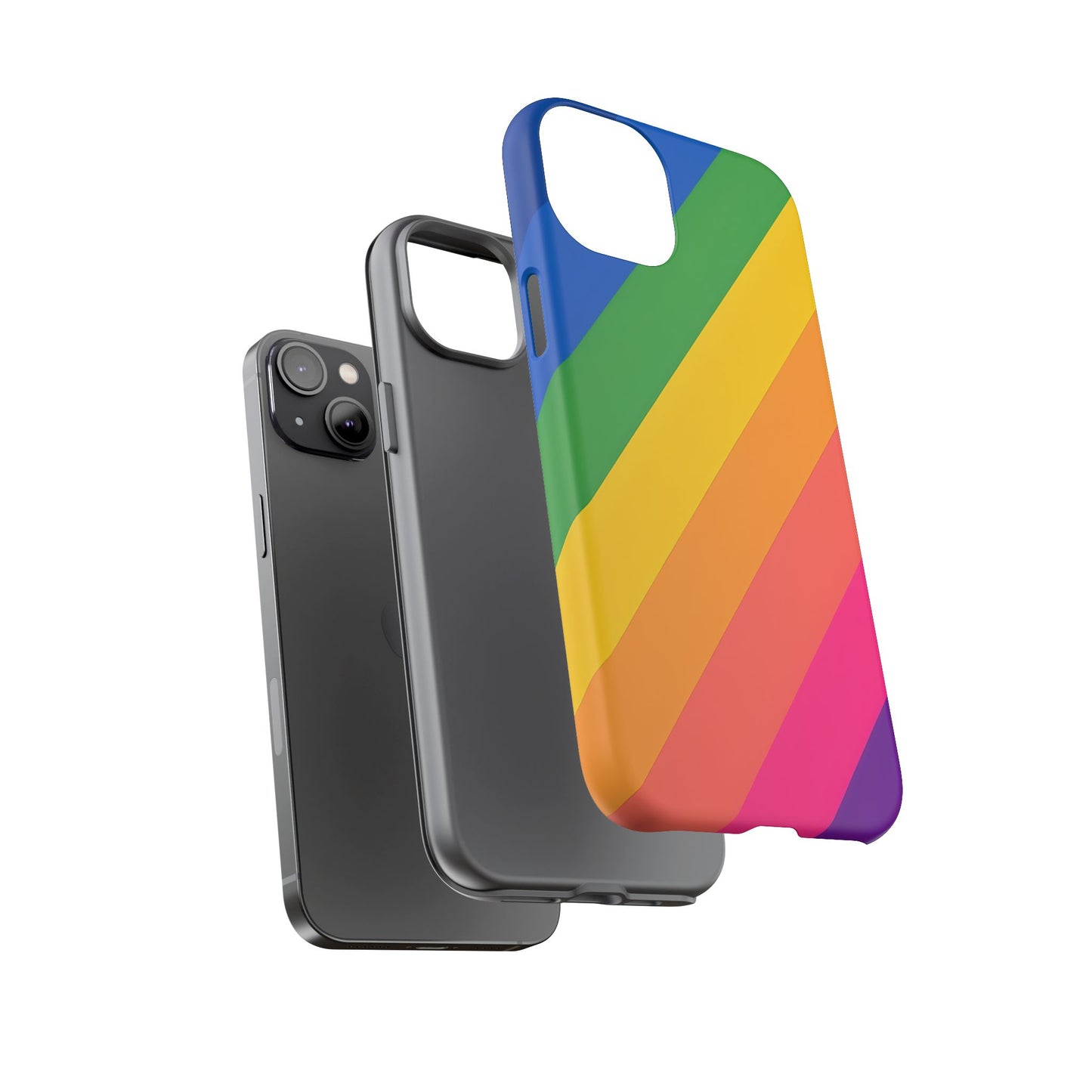 Vibrant Rainbow Phone Case - Tough & Stylish