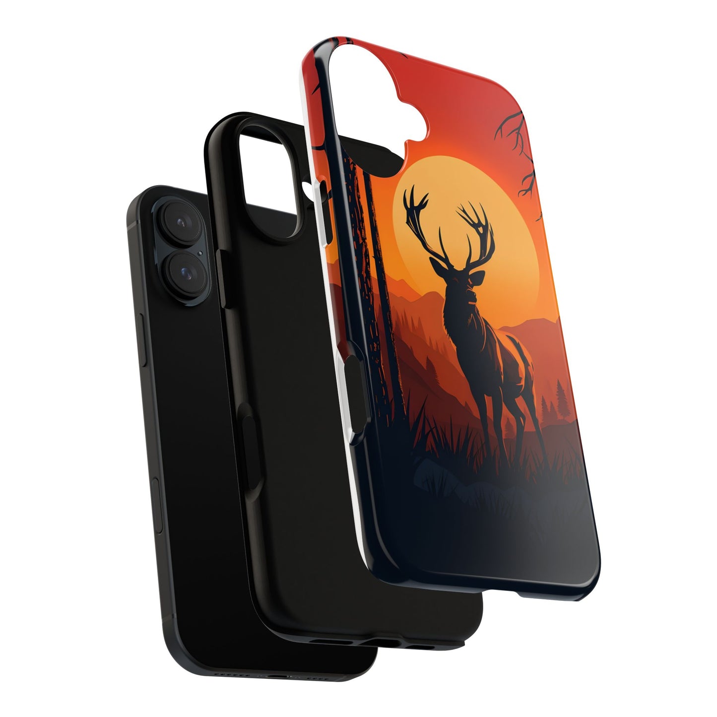 Wildlife Phone Case - Stag and Sunset Design for Nature Lovers