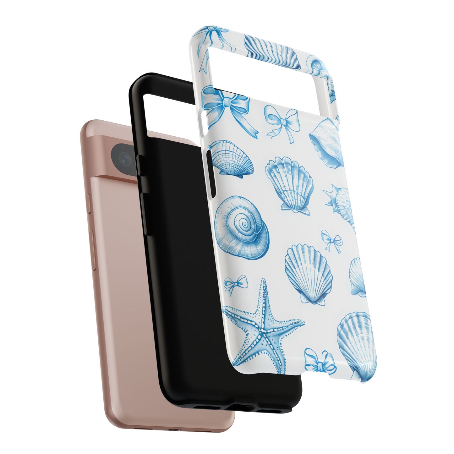 Coquette-Coastal Ocean-Themed Phone Case - Seashell and Starfish Design