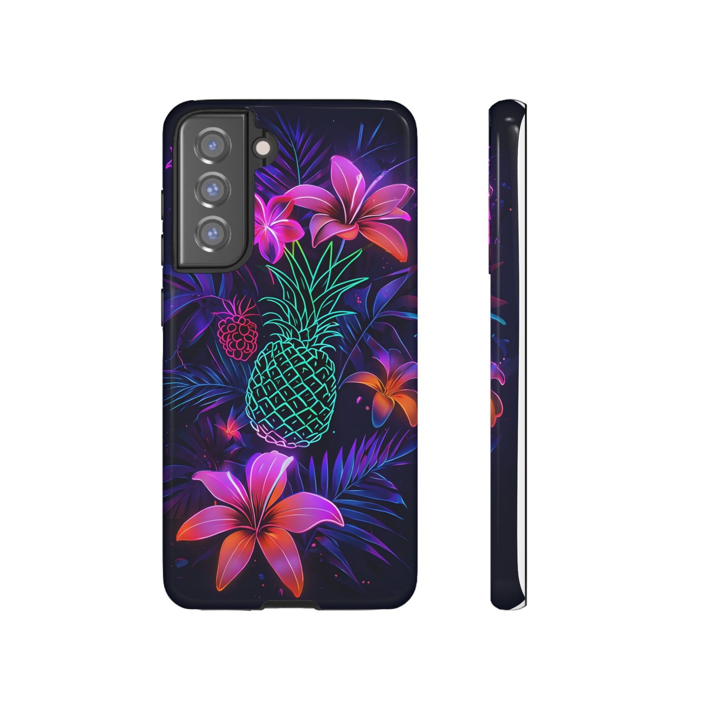 Tough Cases - Tropical Neon Floral iPhone Case