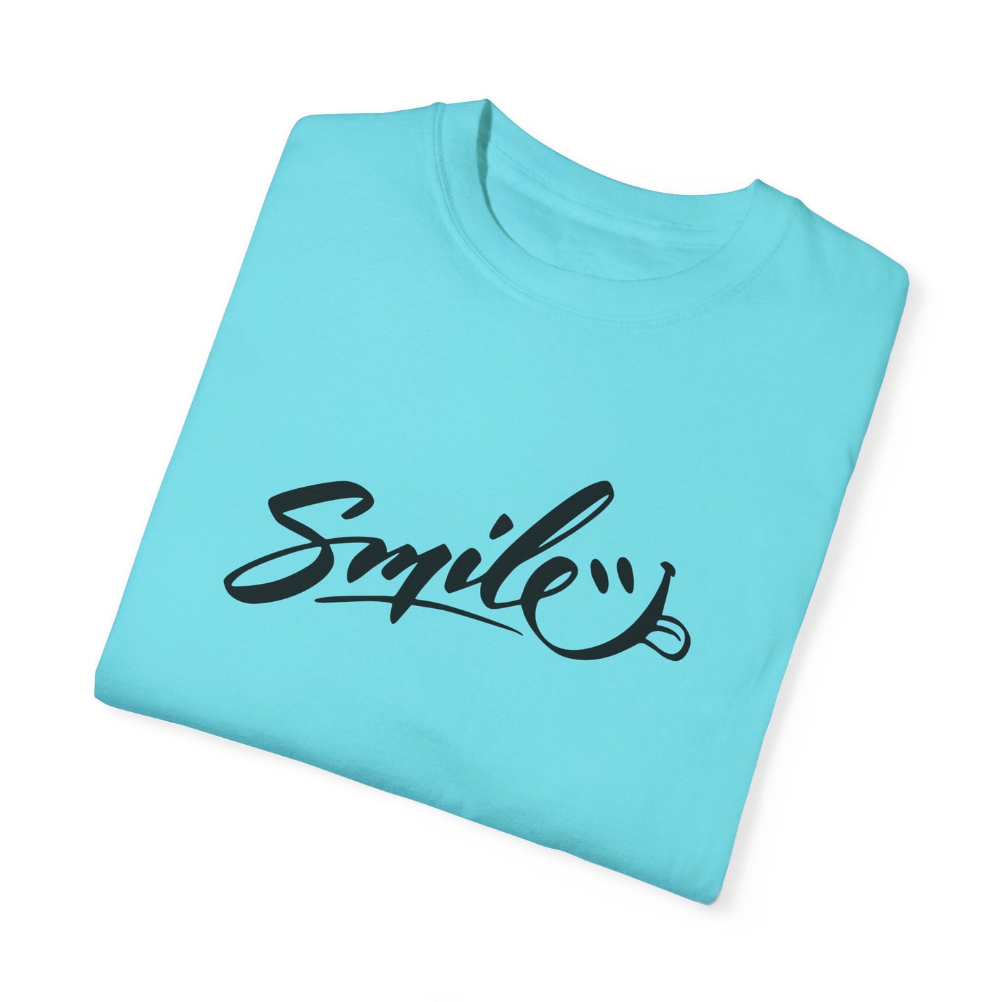Unisex Smile T-Shirt | Garment-Dyed Cotton Tee for Everyday Joy
