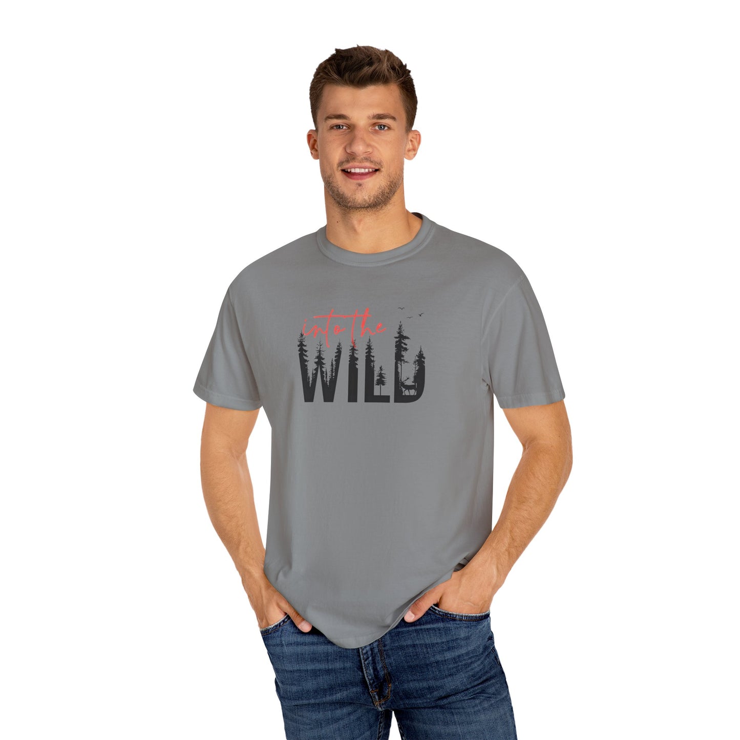 Into The Wild Unisex Garment-Dyed T-Shirt - Adventure Ready Tee