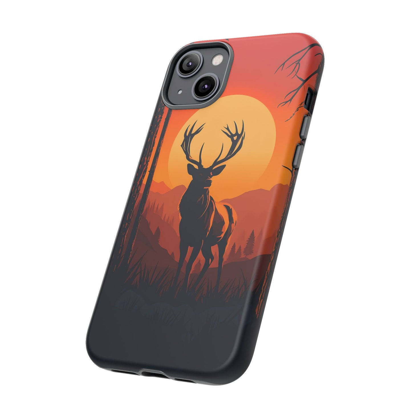 Wildlife Phone Case - Stag and Sunset Design for Nature Lovers
