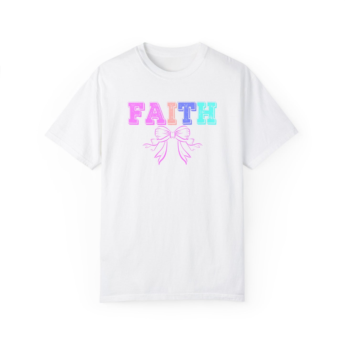 Faith Bow Unisex Garment-Dyed T-Shirt