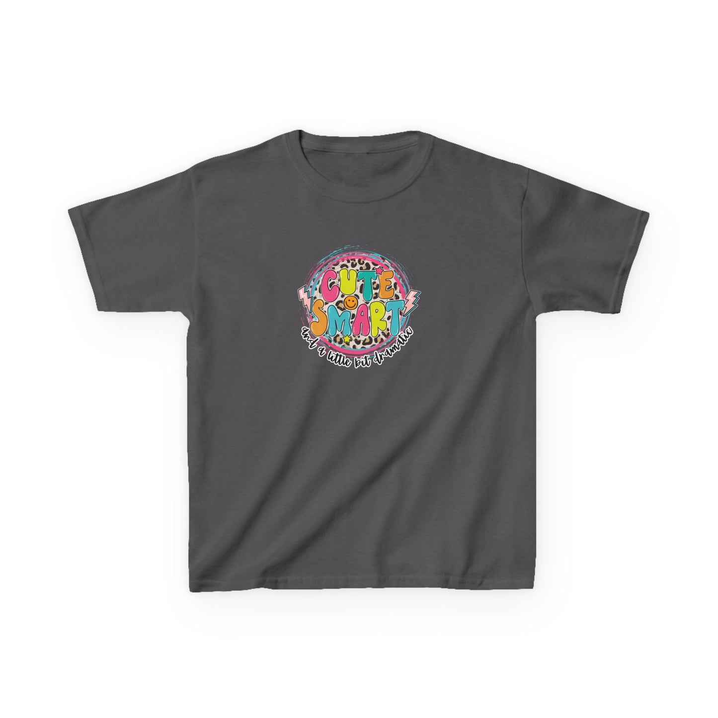 Cute & Smart Kids Heavy Cotton Tee - Fun Graphic T-Shirt for Children