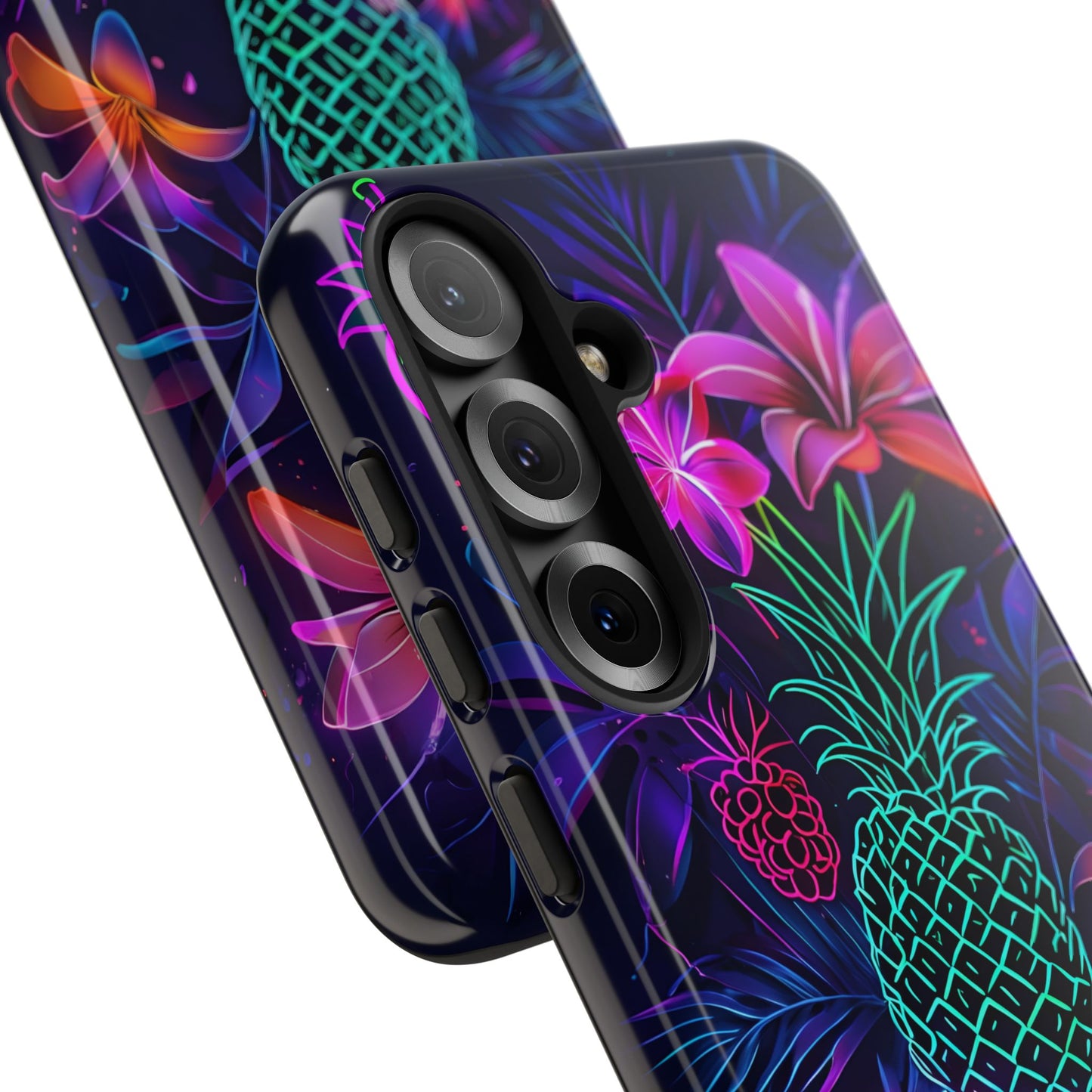 Tough Cases - Tropical Neon Floral iPhone Case