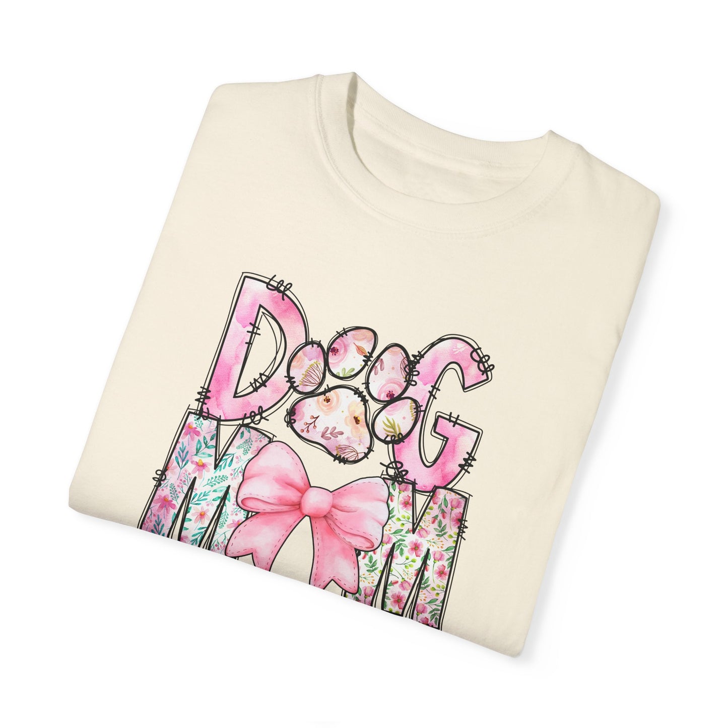 Cute Dog Mom T-Shirt | Garment-Dyed Unisex Tee for Dog Lovers