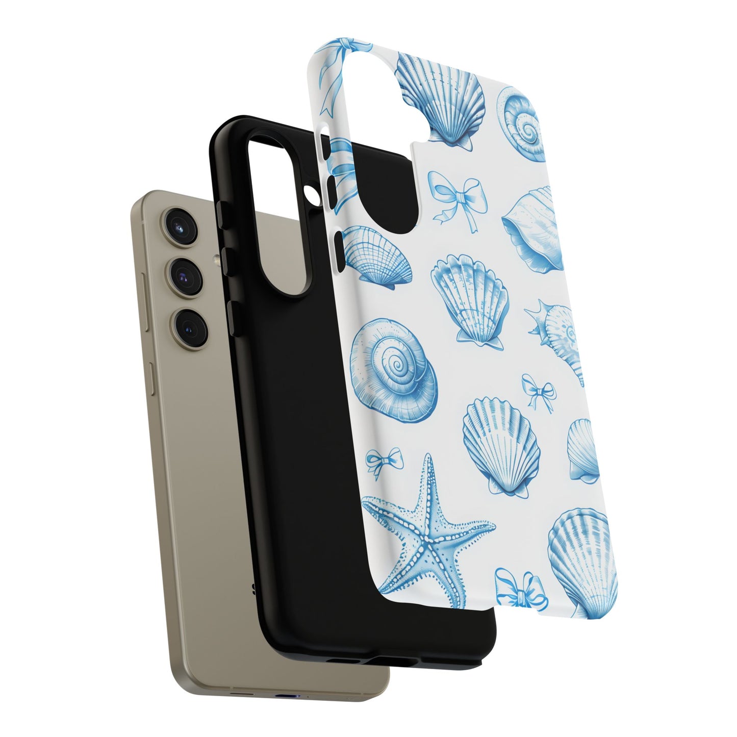 Coquette-Coastal Ocean-Themed Phone Case - Seashell and Starfish Design