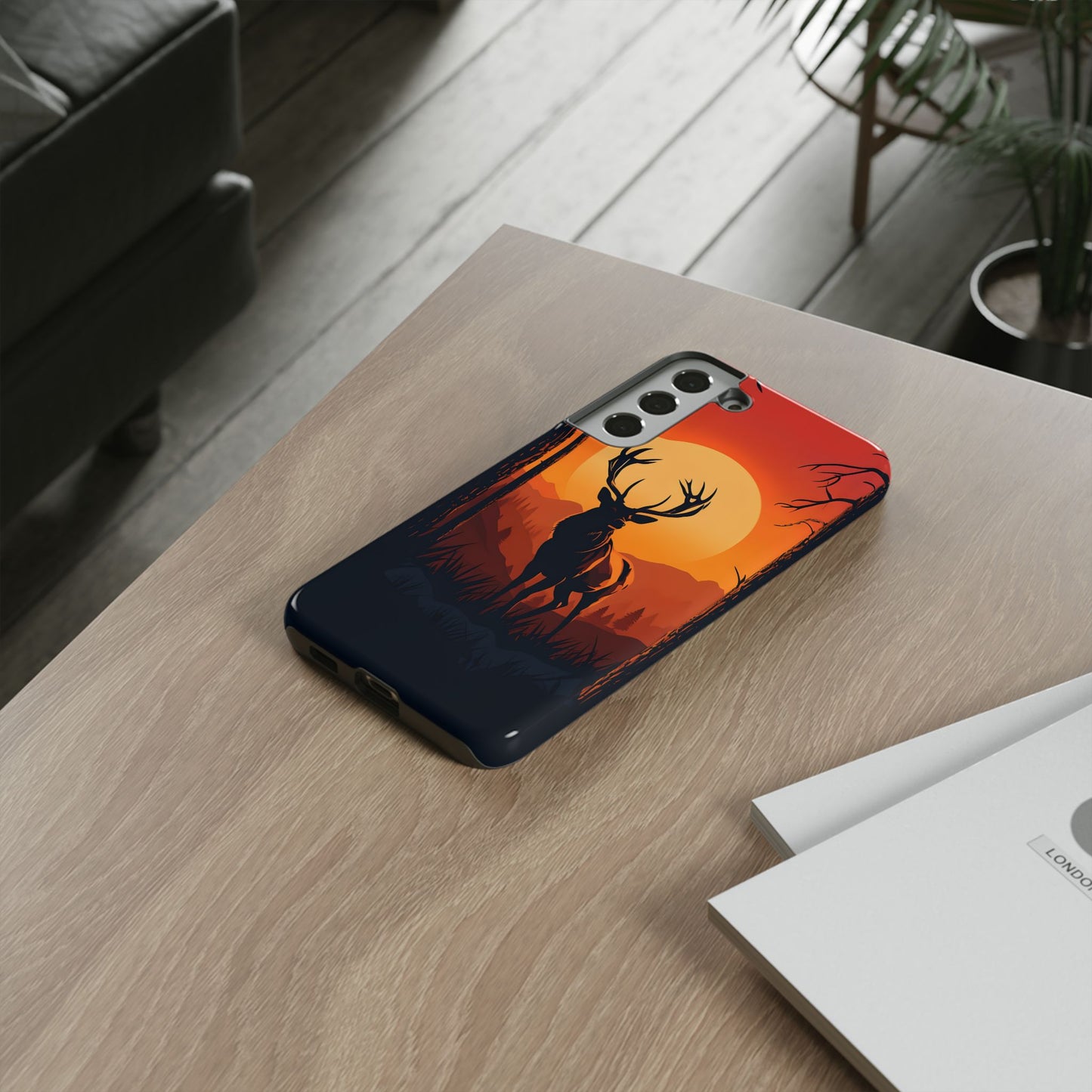 Wildlife Phone Case - Stag and Sunset Design for Nature Lovers