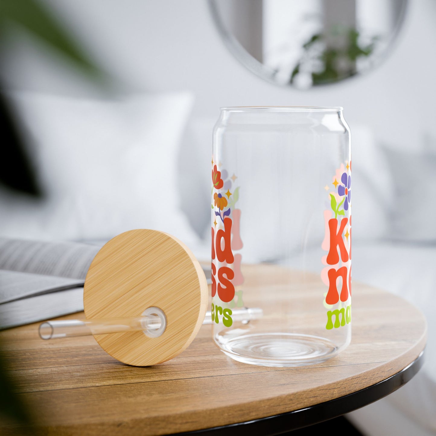 Kindness Matters Sipper Glass - 16oz Reusable Drinkware
