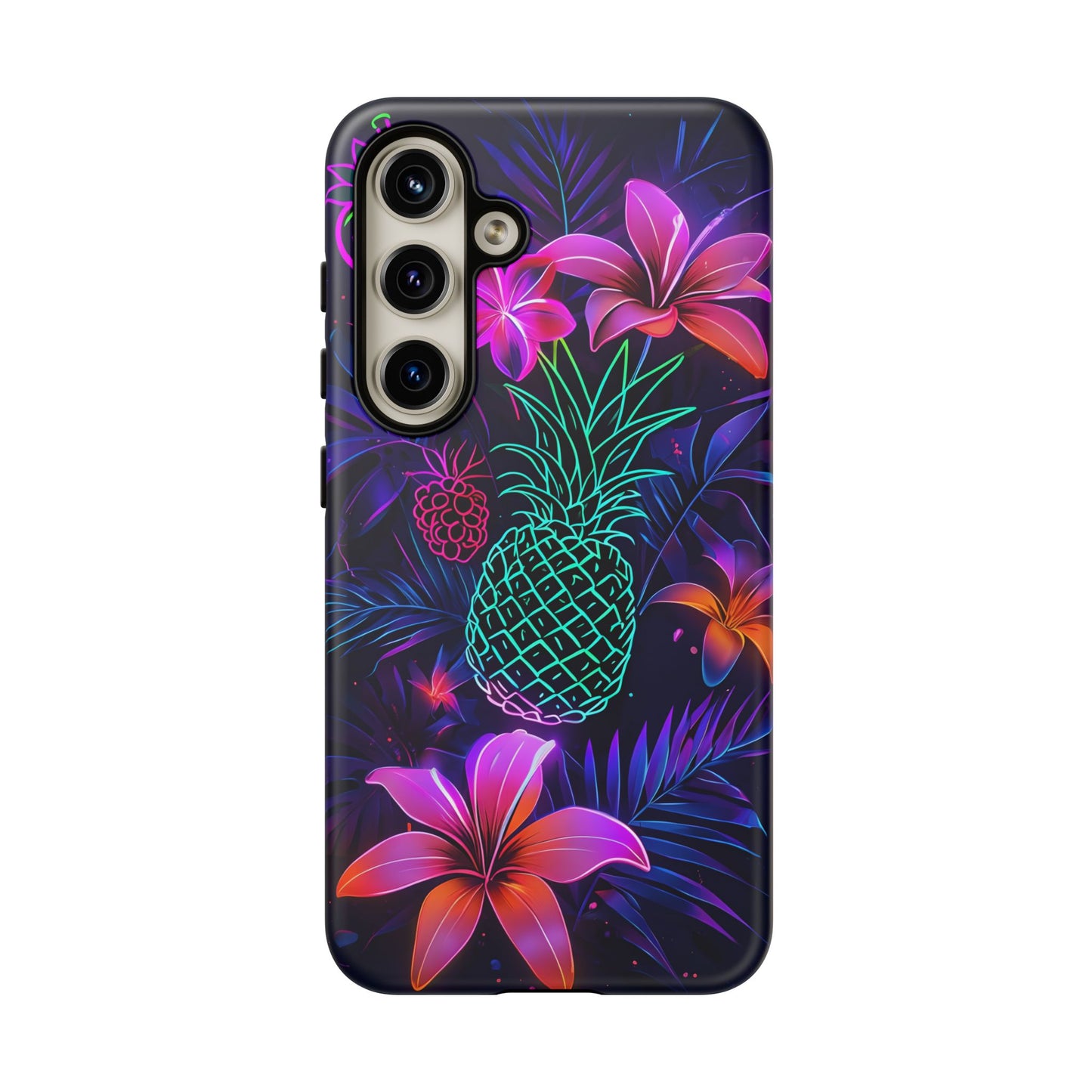 Tough Cases - Tropical Neon Floral iPhone Case
