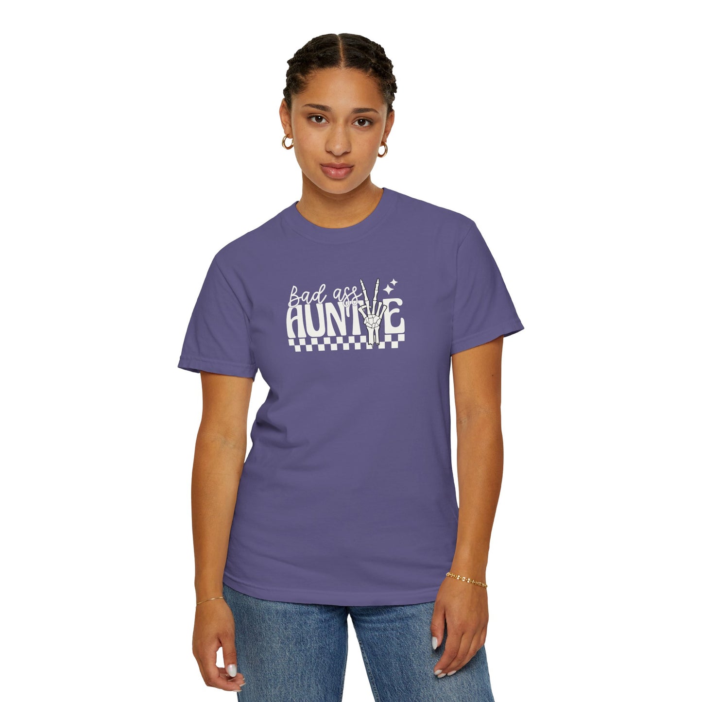 Bad Ass Aunt Unisex Garment-Dyed T-Shirt - Comfortable and Stylish Gift for Aunts