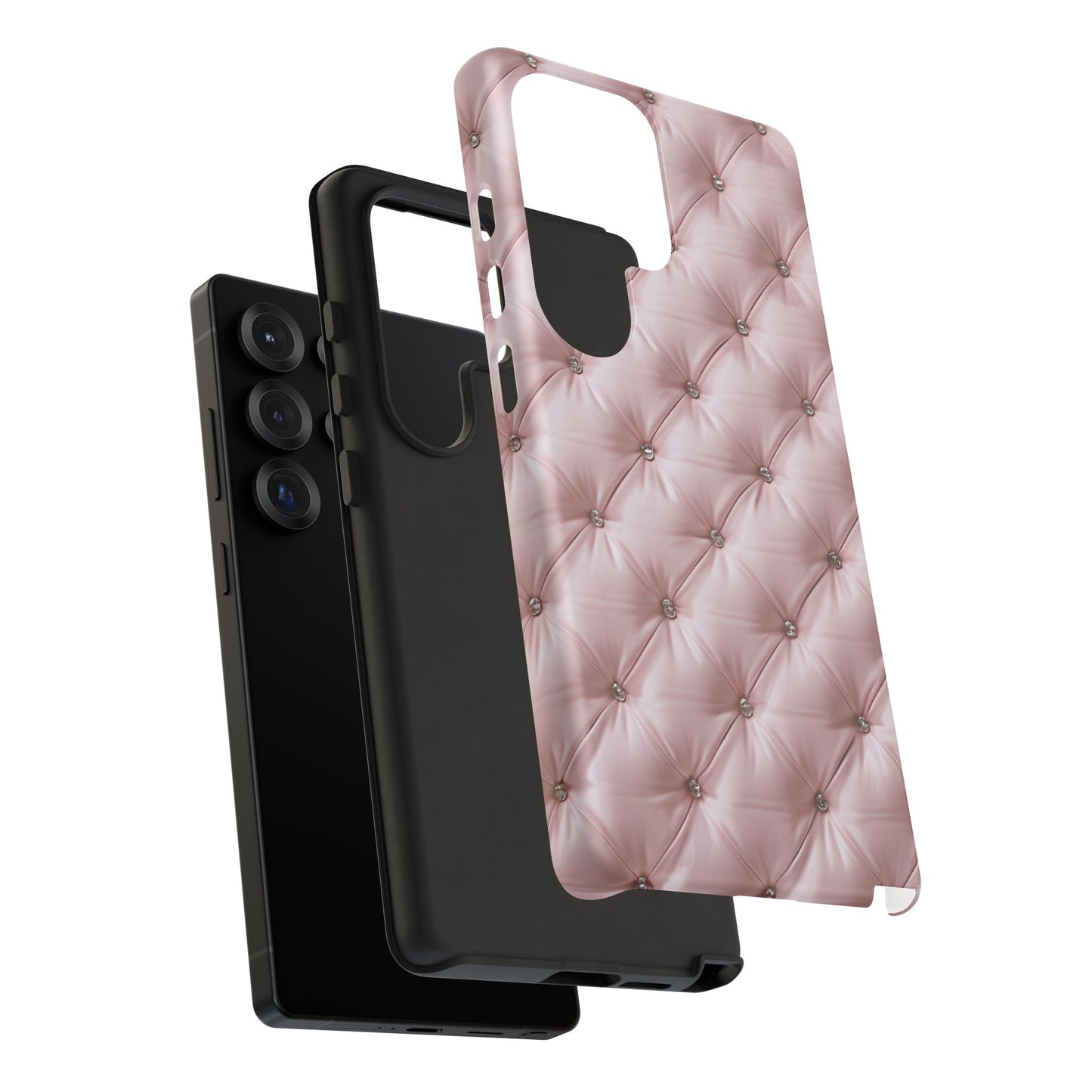 Luxury Pink Quilted Phone Case - Tough Cases for Stylish Protection