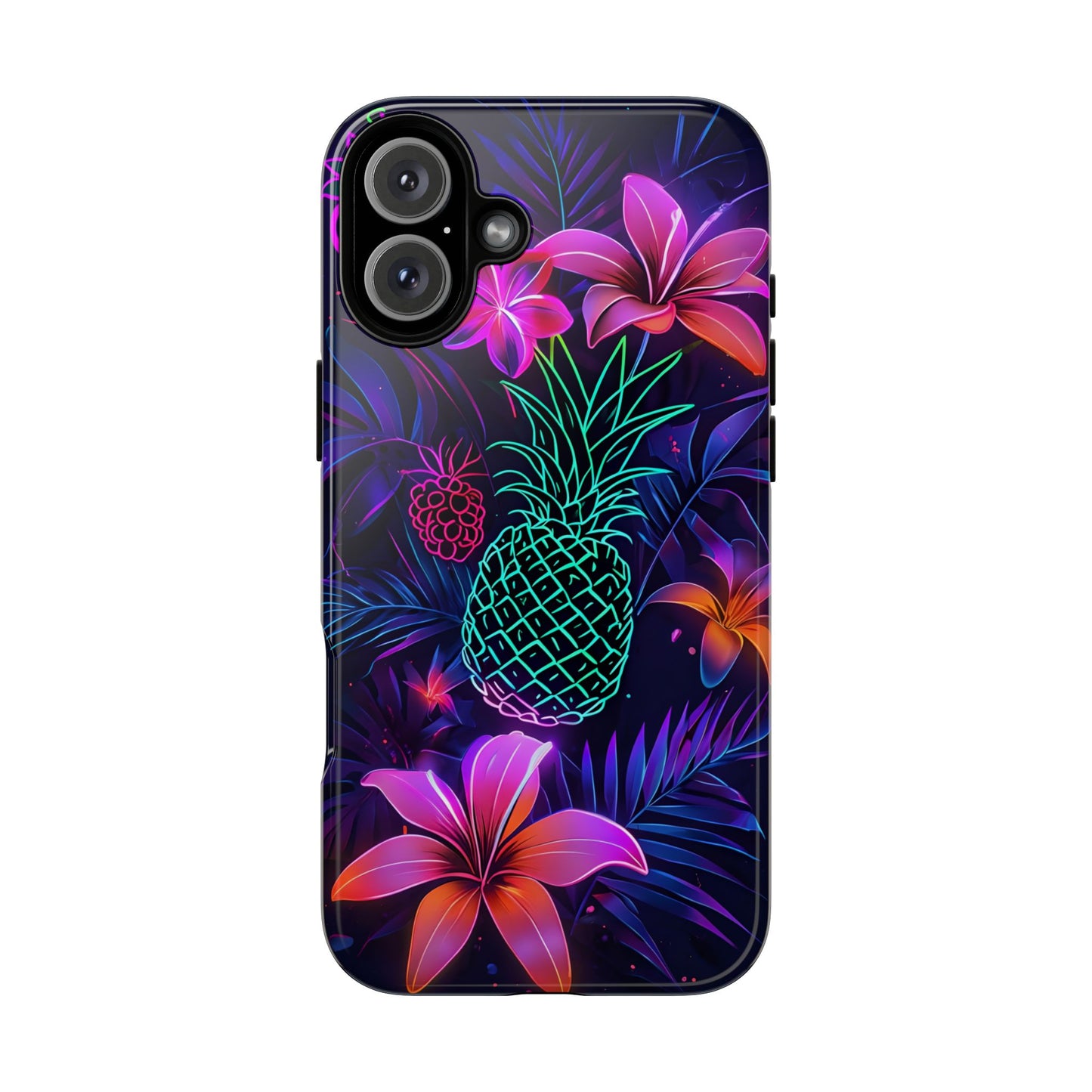 Tough Cases - Tropical Neon Floral iPhone Case