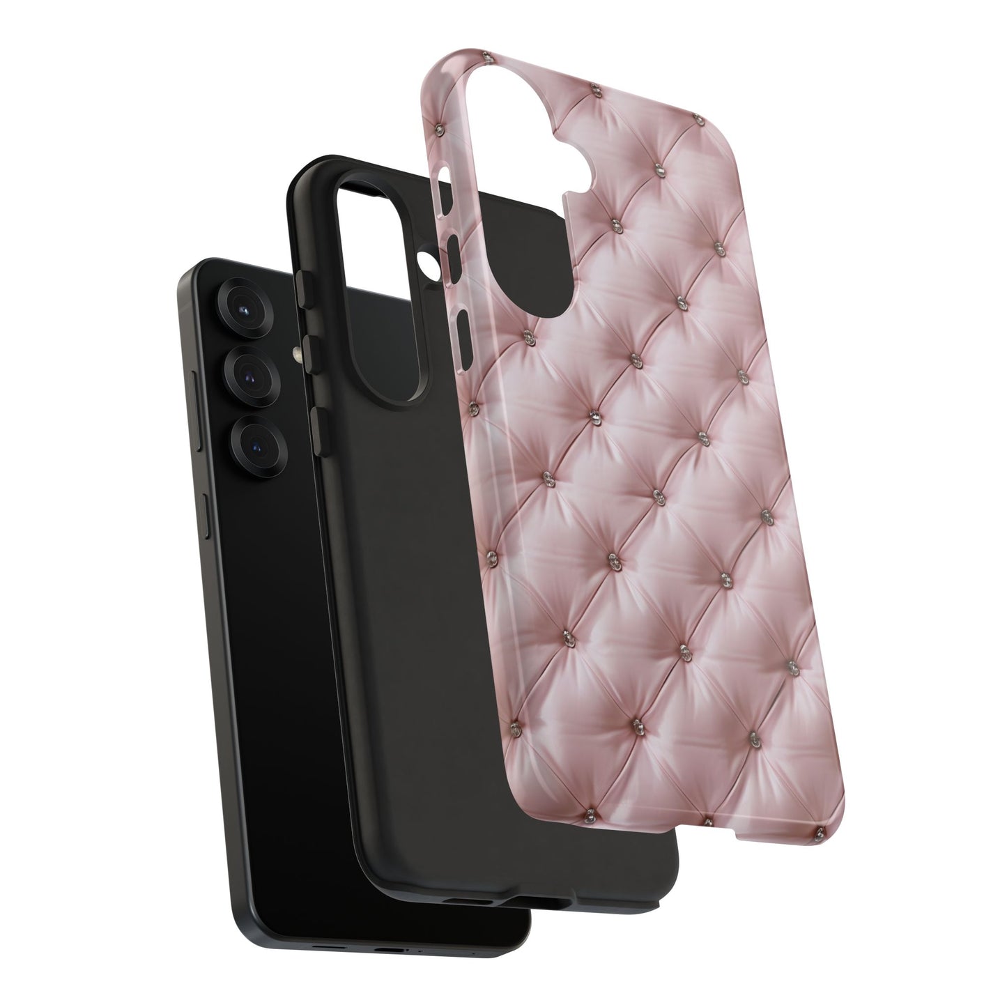 Luxury Pink Quilted Phone Case - Tough Cases for Stylish Protection