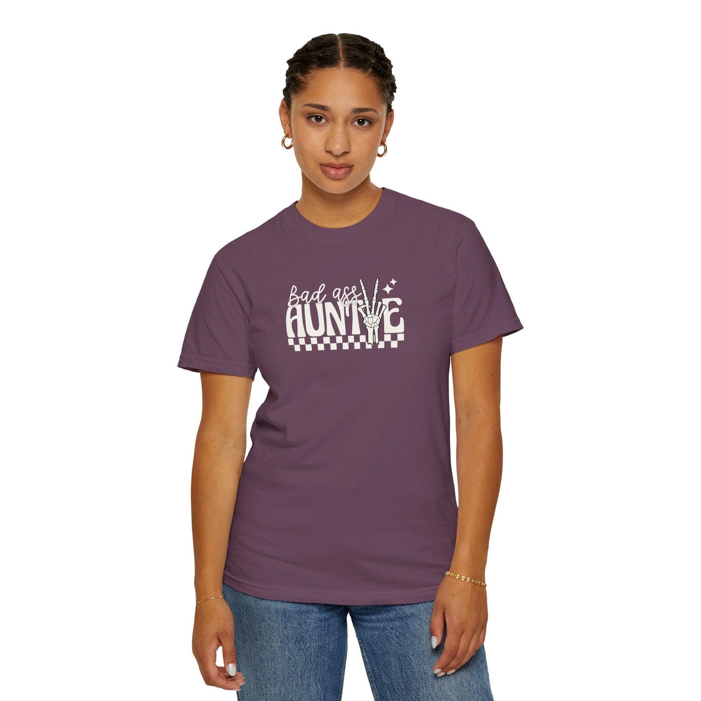 Bad Ass Aunt Unisex Garment-Dyed T-Shirt - Comfortable and Stylish Gift for Aunts