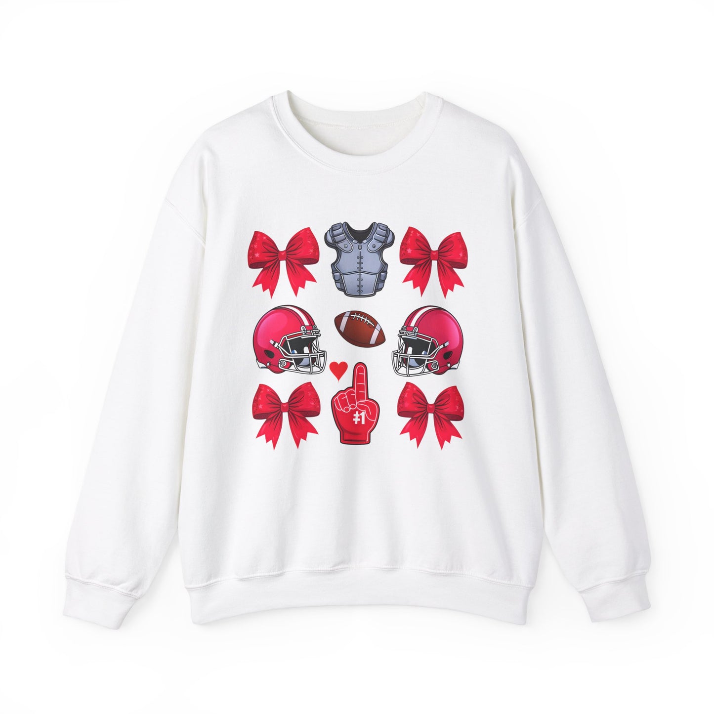 Coquette- Football Cheer Mom Sweatshirt - Football Love Crewneck Top