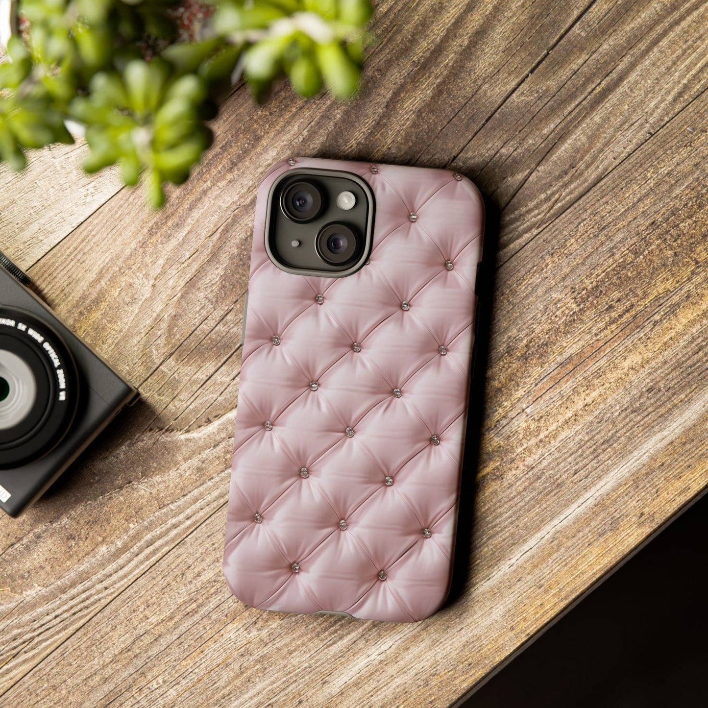 Luxury Pink Quilted Phone Case - Tough Cases for Stylish Protection