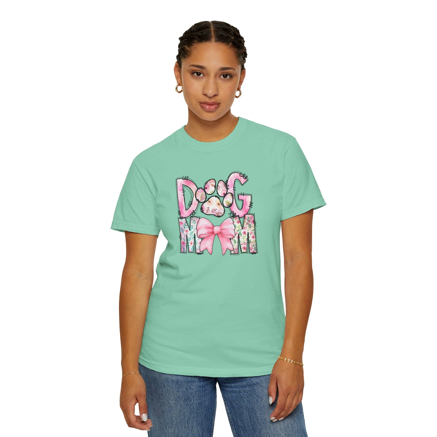 Cute Dog Mom T-Shirt | Garment-Dyed Unisex Tee for Dog Lovers