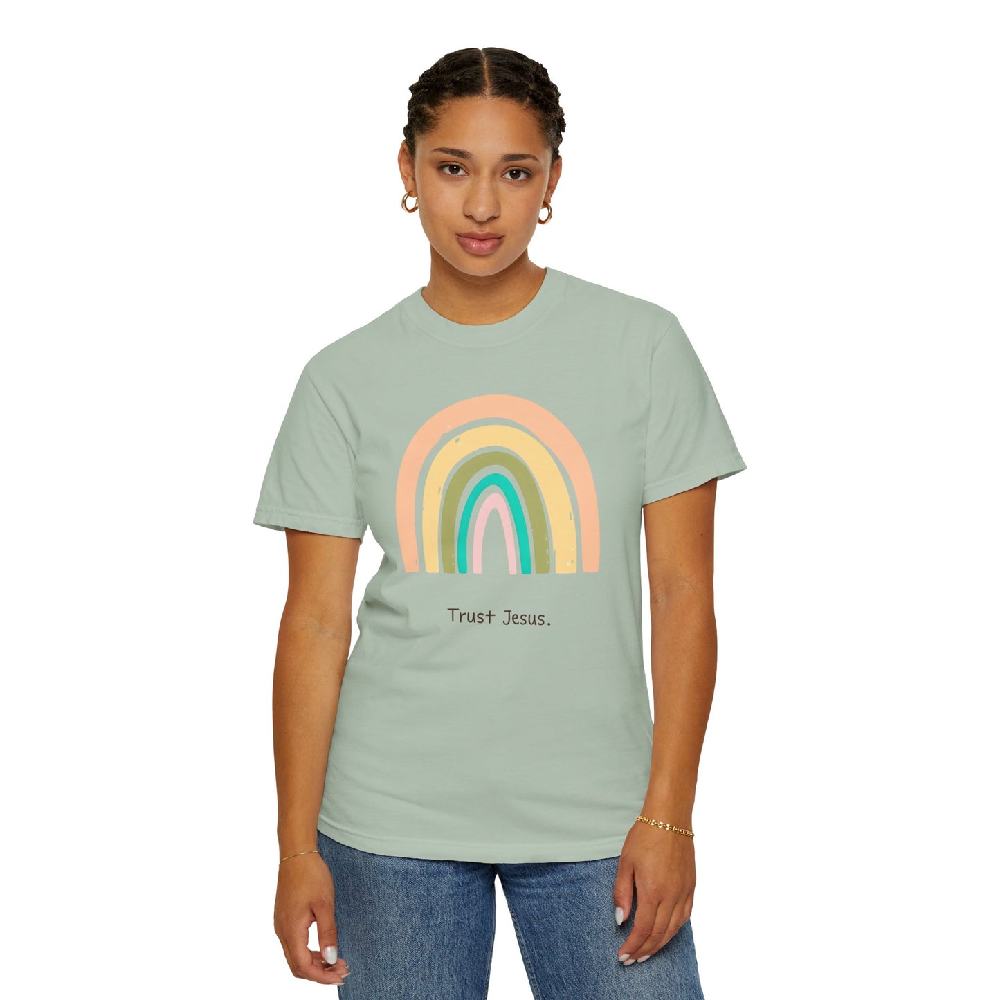 Rainbow Trust Jesus Unisex Garment-Dyed T-Shirt