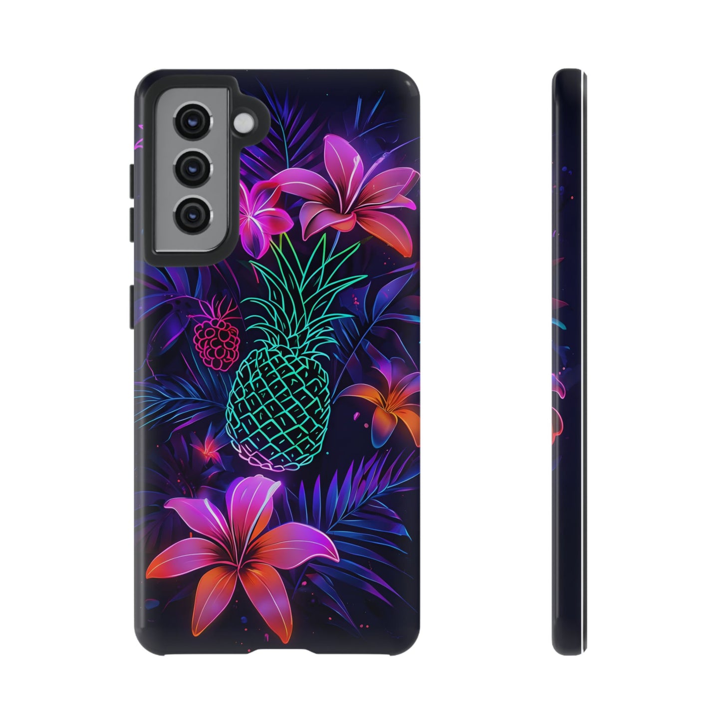 Tough Cases - Tropical Neon Floral iPhone Case