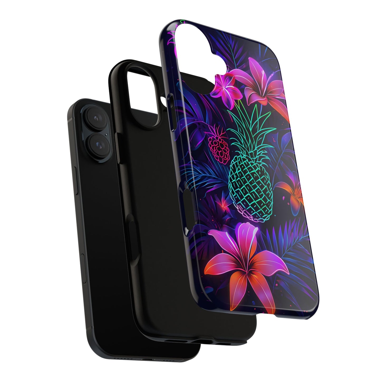 Tough Cases - Tropical Neon Floral iPhone Case