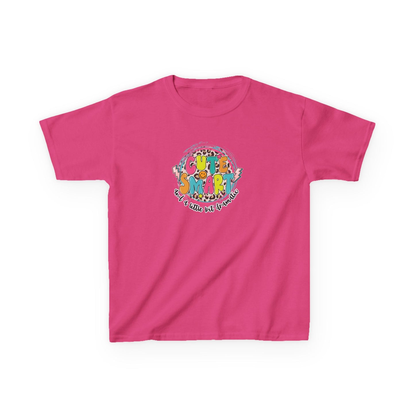 Cute & Smart Kids Heavy Cotton Tee - Fun Graphic T-Shirt for Children