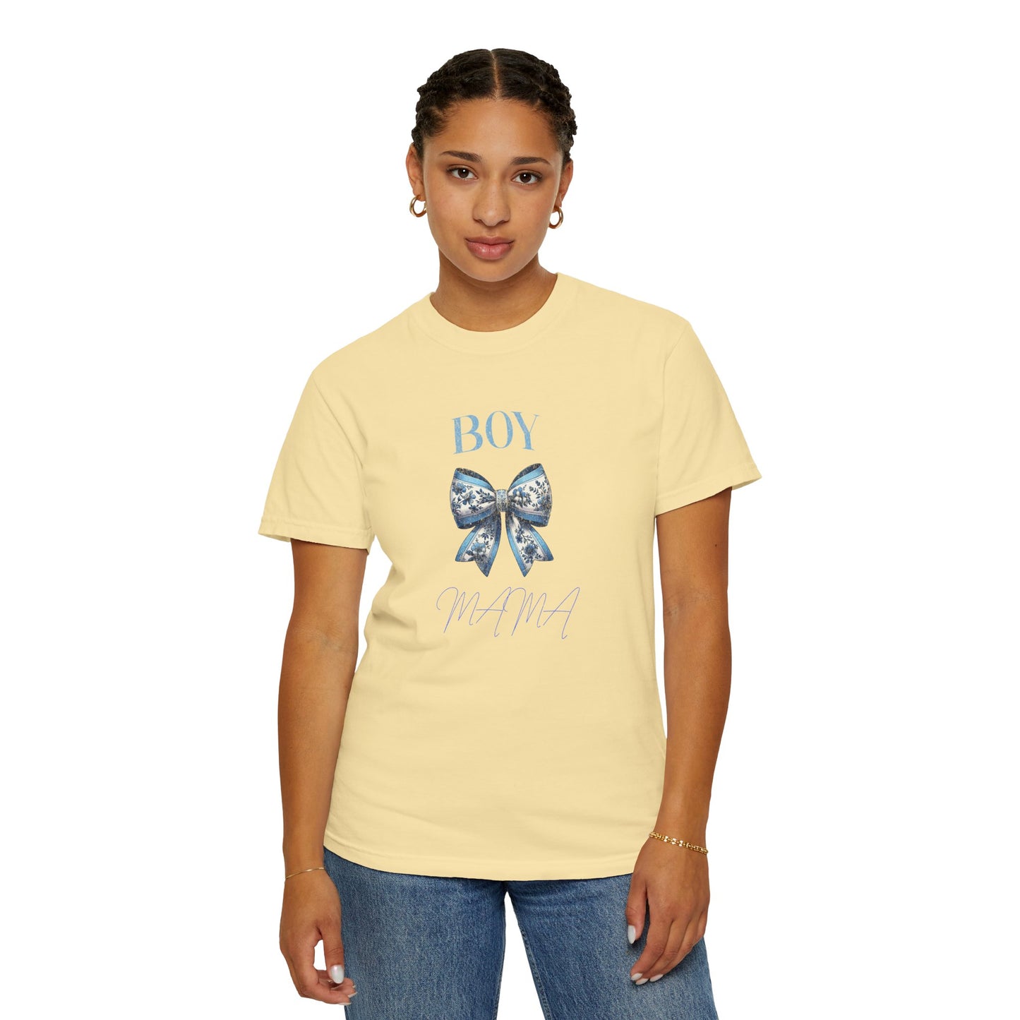Boy Mama T-Shirt | Garment-Dyed Unisex Tee for Proud Moms