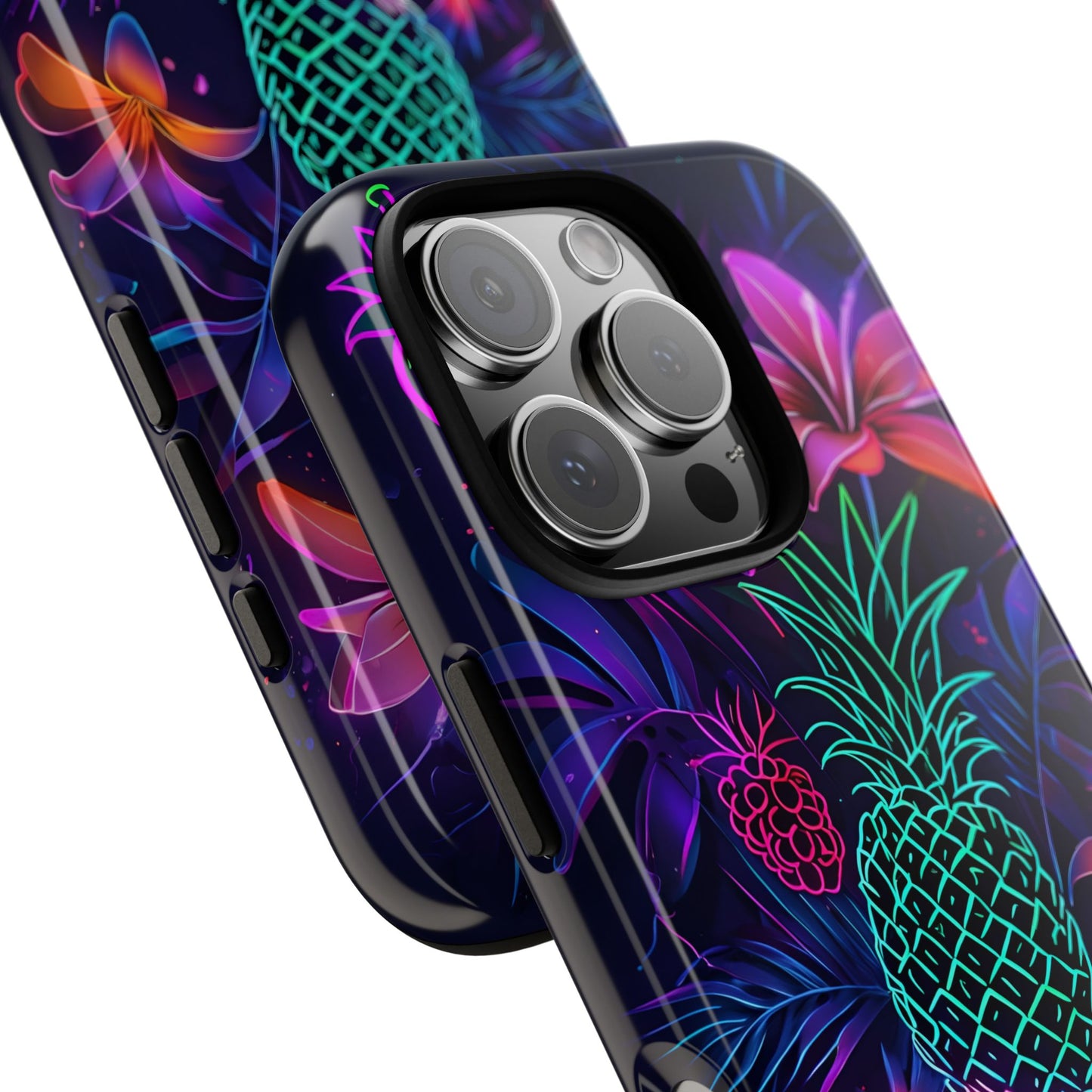 Tough Cases - Tropical Neon Floral iPhone Case