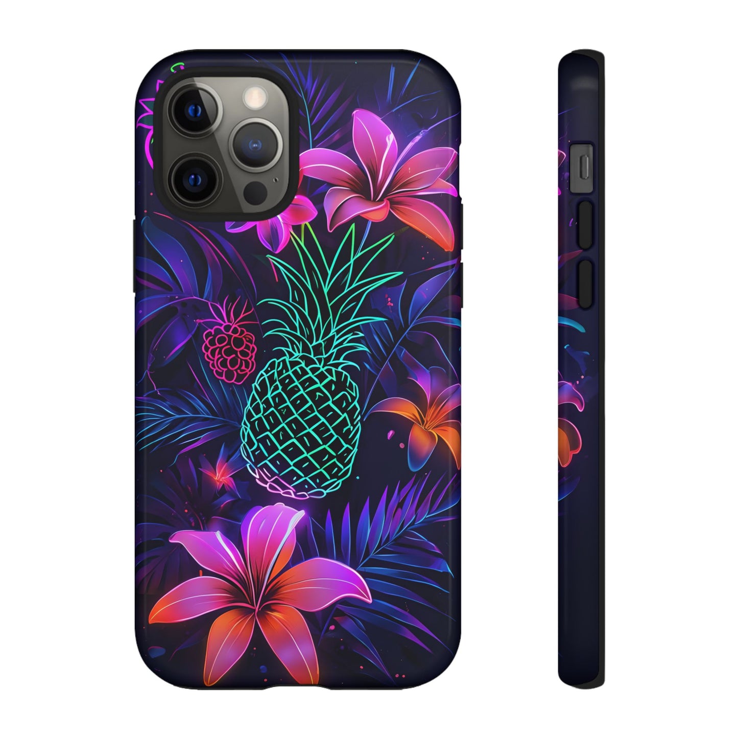 Tough Cases - Tropical Neon Floral iPhone Case