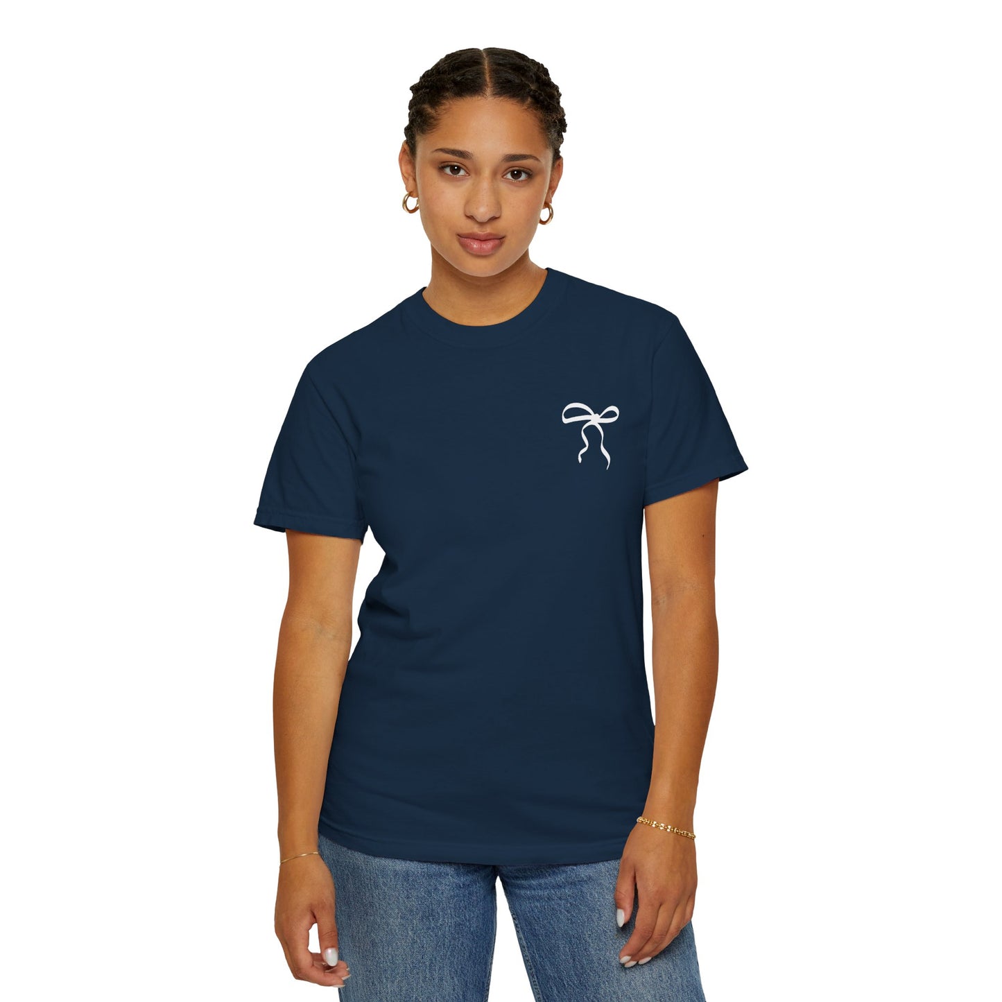 Inspirational T-Shirt with Bow Design – "But God"