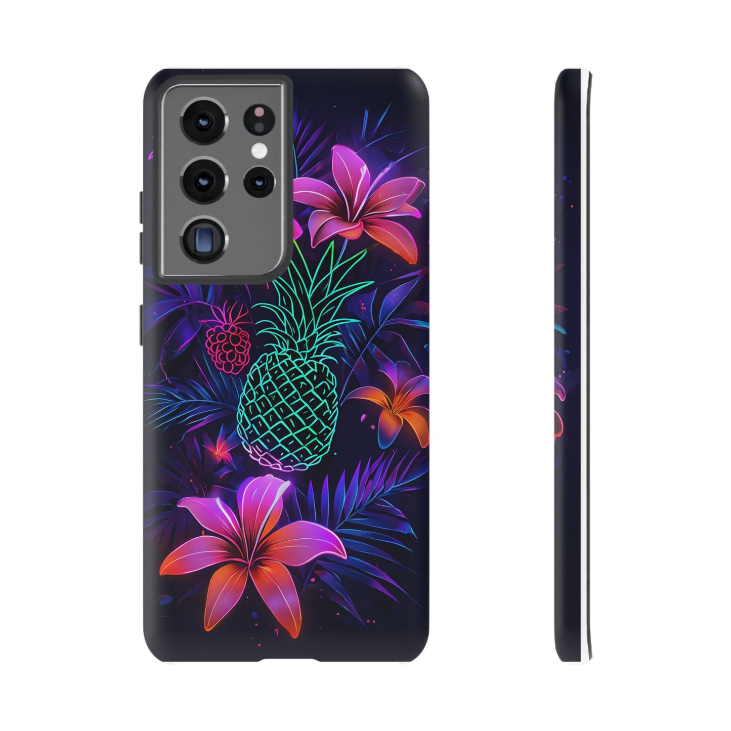 Tough Cases - Tropical Neon Floral iPhone Case