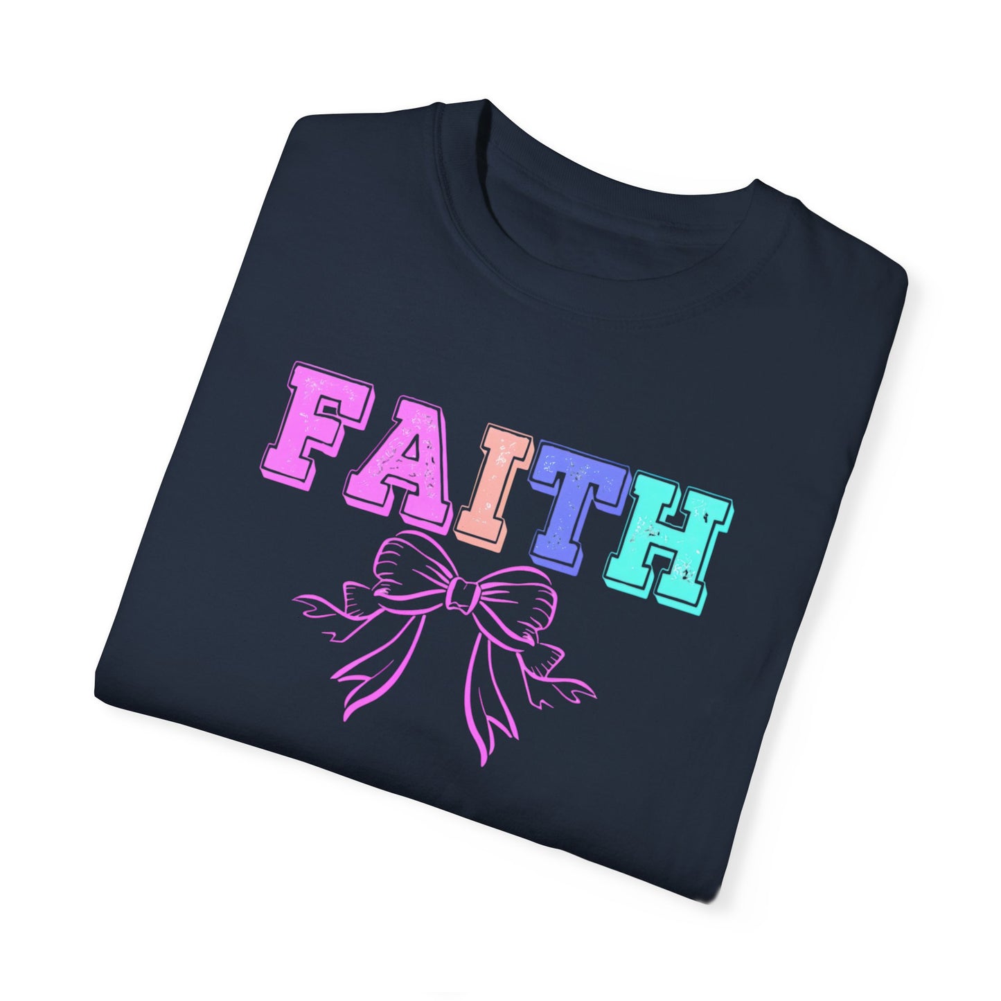 Faith Bow Unisex Garment-Dyed T-Shirt