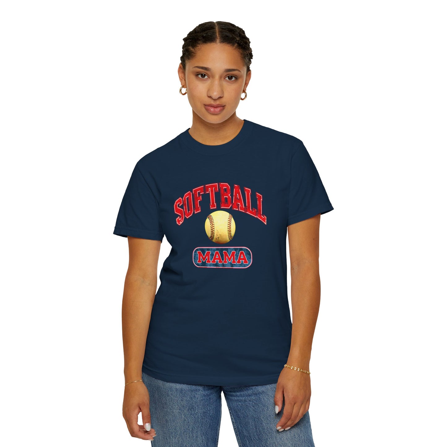 Softball Mama Unisex Garment-Dyed T-Shirt - Perfect Gift for Softball Lovers