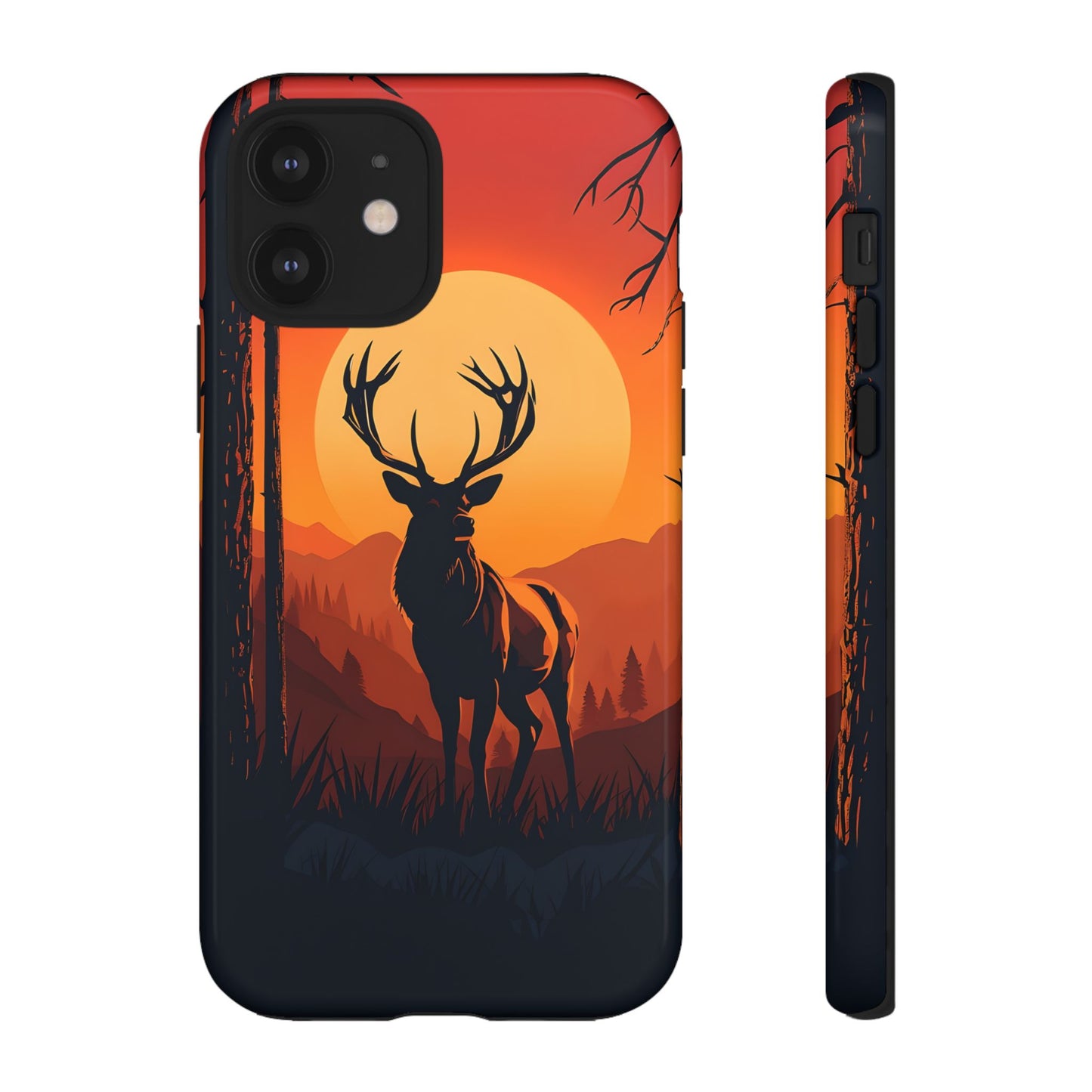 Wildlife Phone Case - Stag and Sunset Design for Nature Lovers