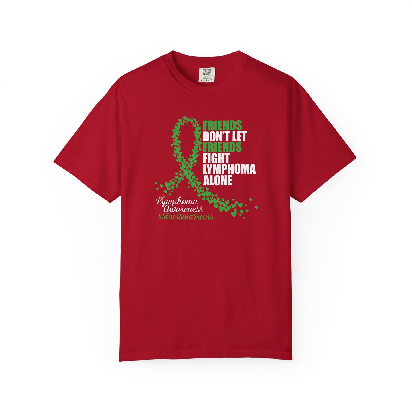 Supportive Lymphoma Awareness T-Shirt, Comfort Tee, Unisex Gift, Pink Ribbon Shirt, Friendship Tee, Cancer Awareness