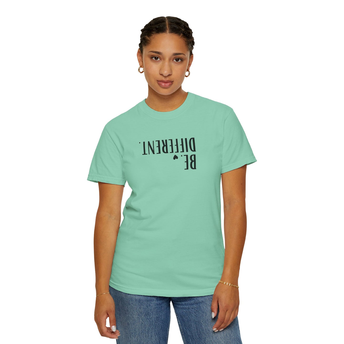 Unisex Garment-Dyed 'Be Different' T-shirt - Comfortable & Casual Style