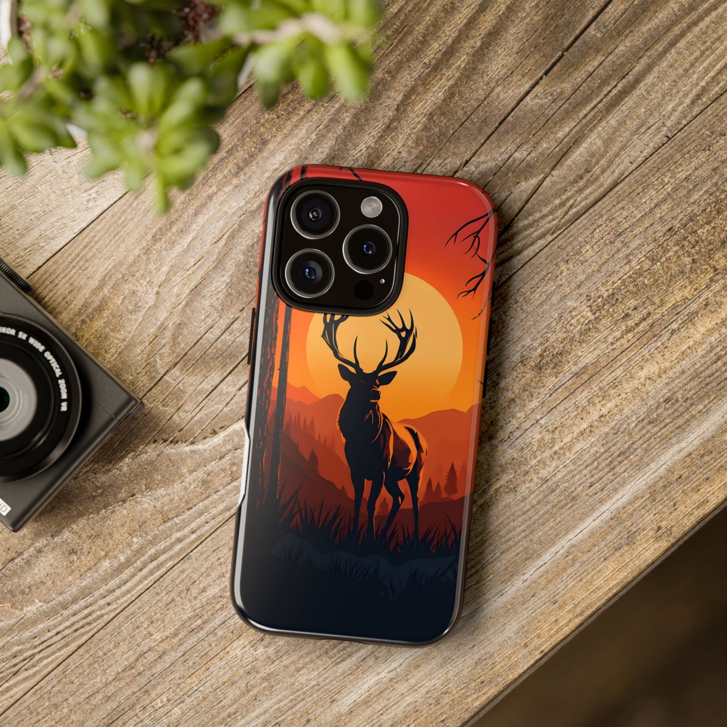Wildlife Phone Case - Stag and Sunset Design for Nature Lovers