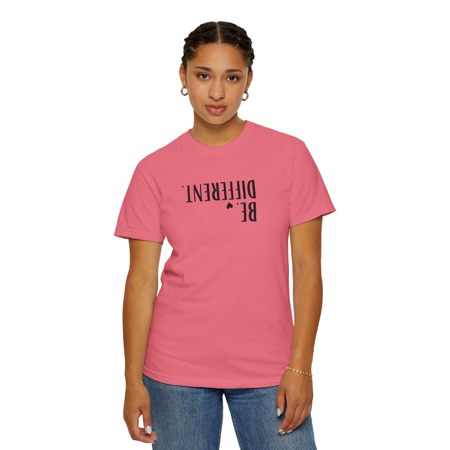Unisex Garment-Dyed 'Be Different' T-shirt - Comfortable & Casual Style