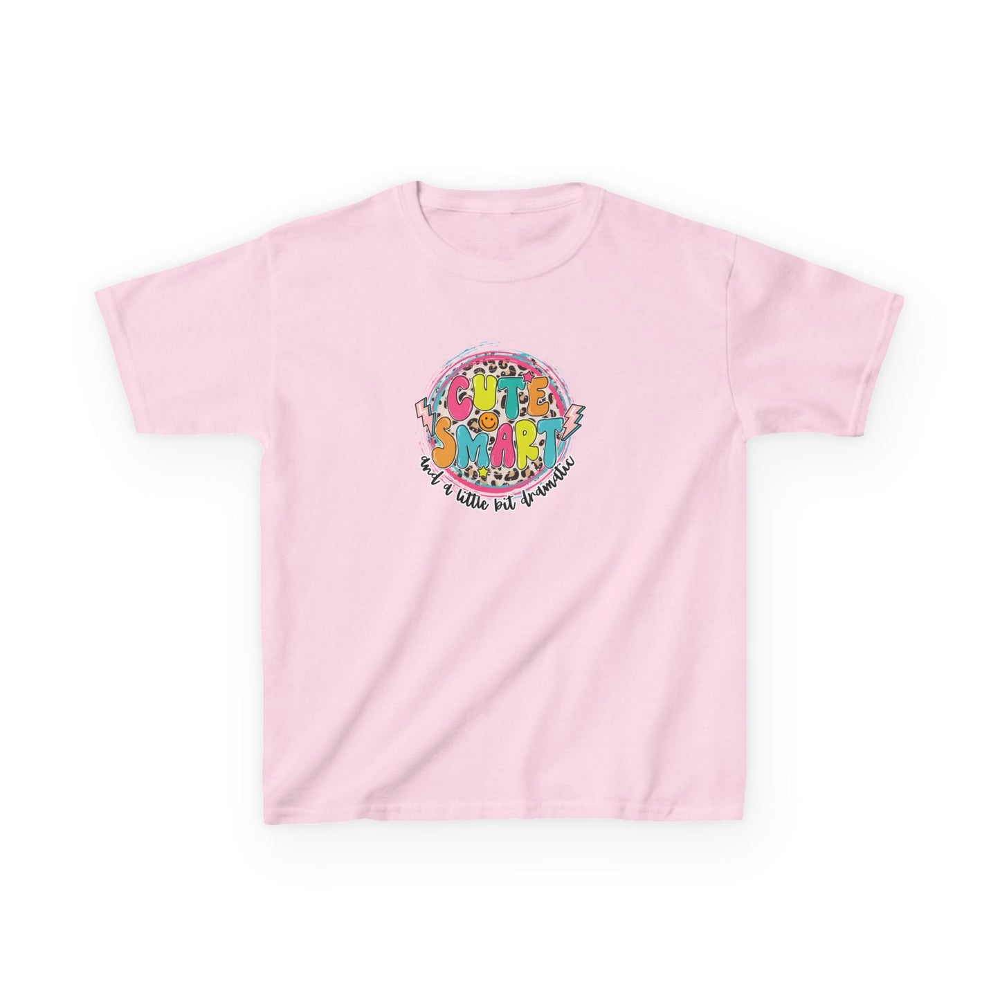 Cute & Smart Kids Heavy Cotton Tee - Fun Graphic T-Shirt for Children