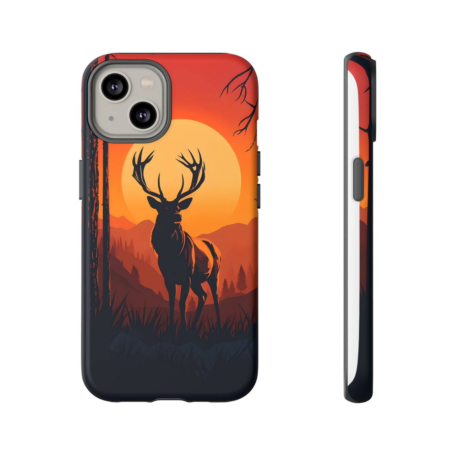 Wildlife Phone Case - Stag and Sunset Design for Nature Lovers