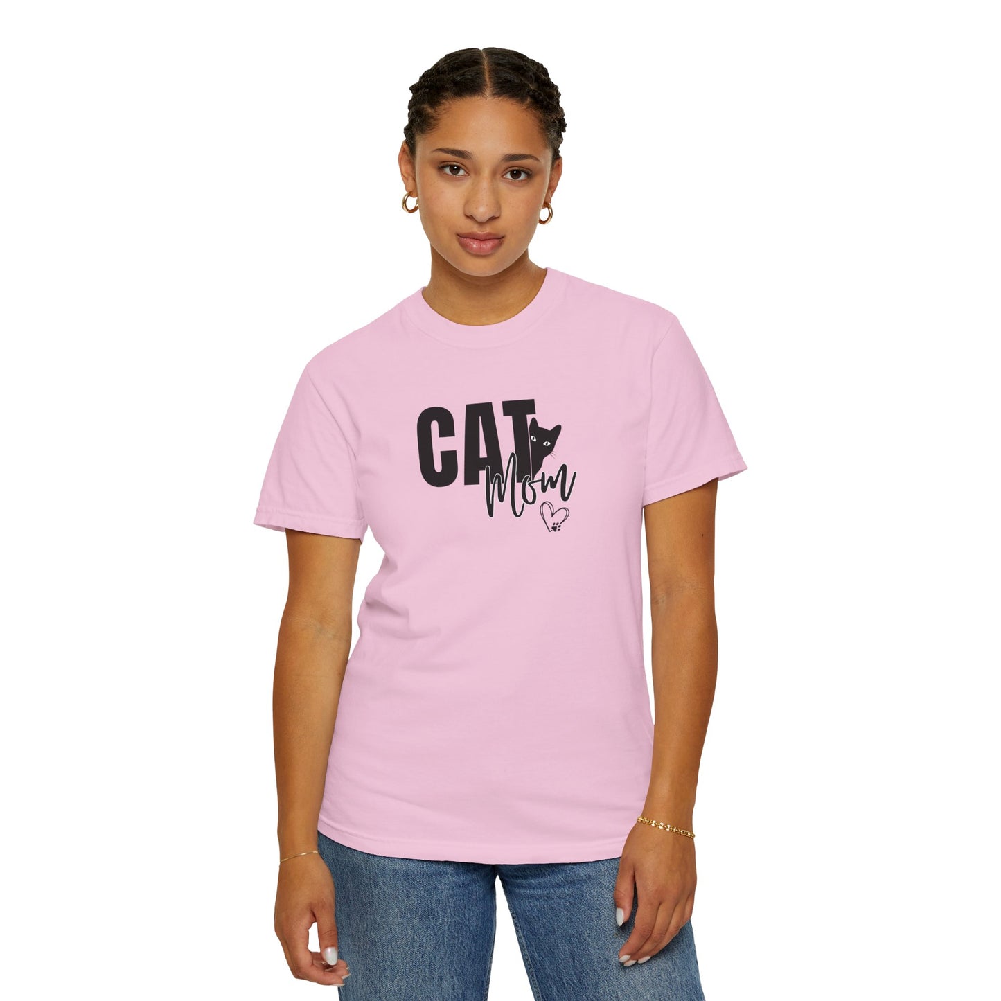 Cat Mom Unisex Garment-Dyed T-Shirt – Perfect Gift for Cat Lovers