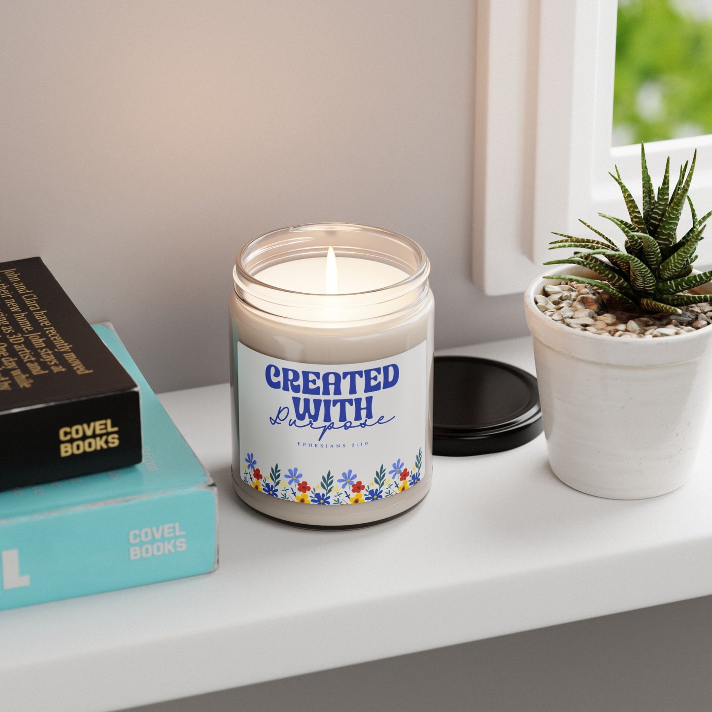 Inspirational Scented Soy Candle - Created With Purpose, 9oz