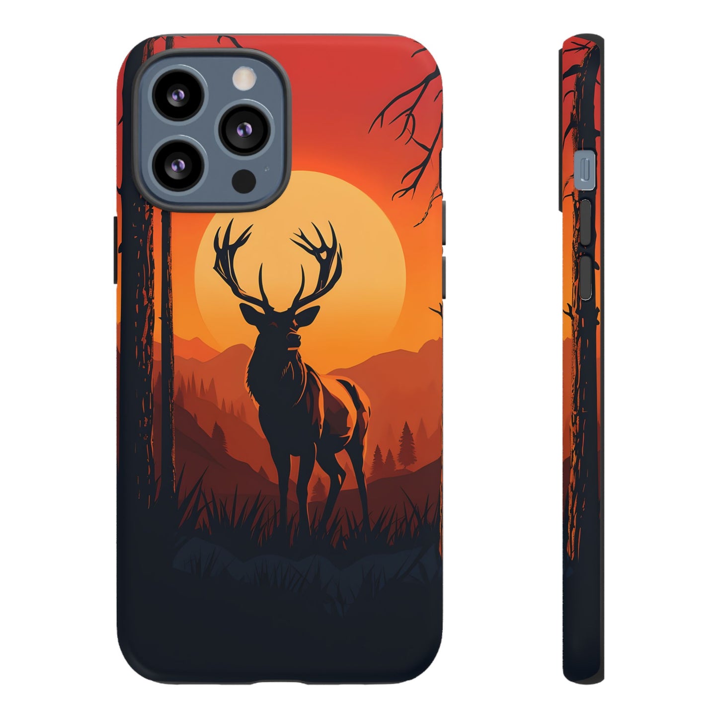 Wildlife Phone Case - Stag and Sunset Design for Nature Lovers