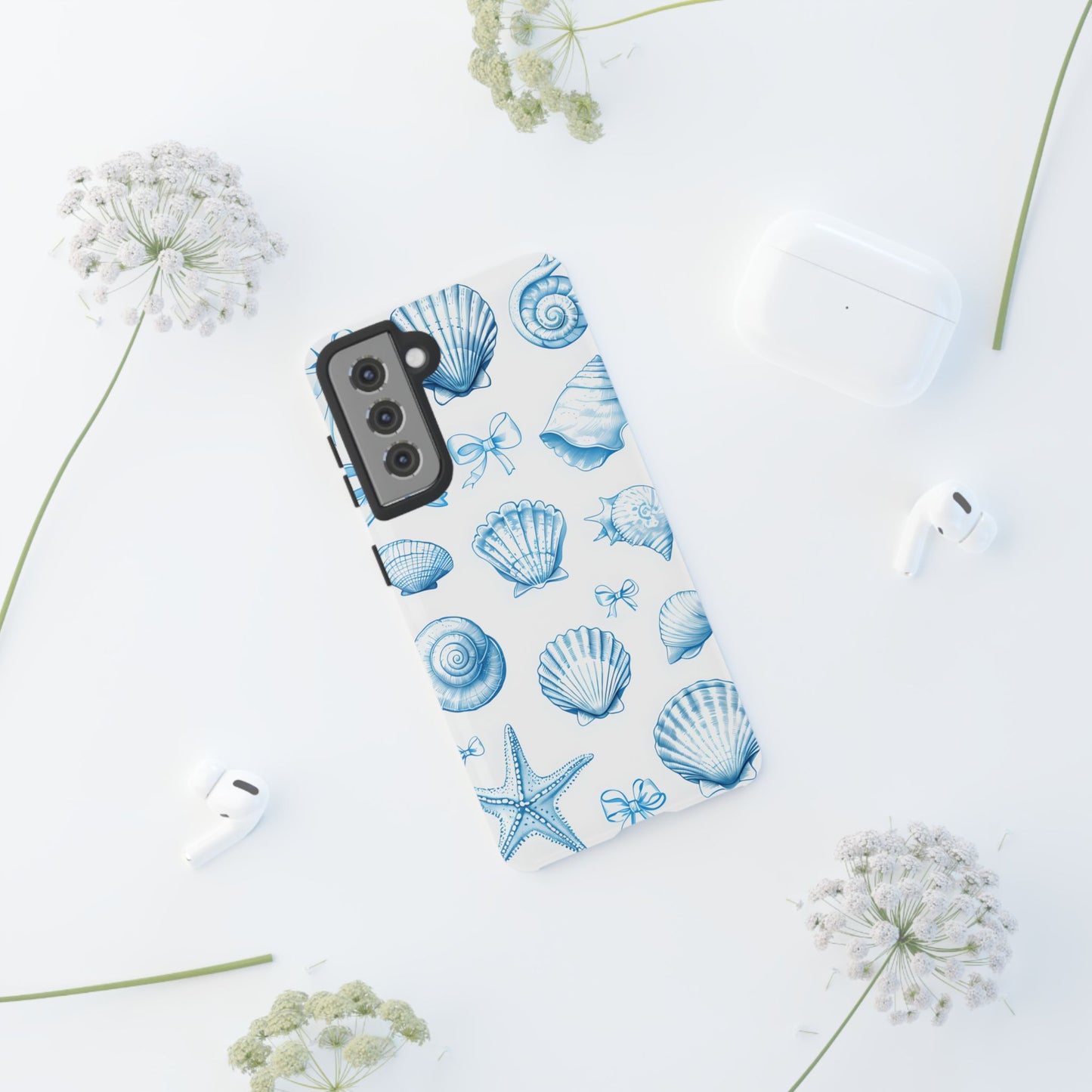 Coquette-Coastal Ocean-Themed Phone Case - Seashell and Starfish Design