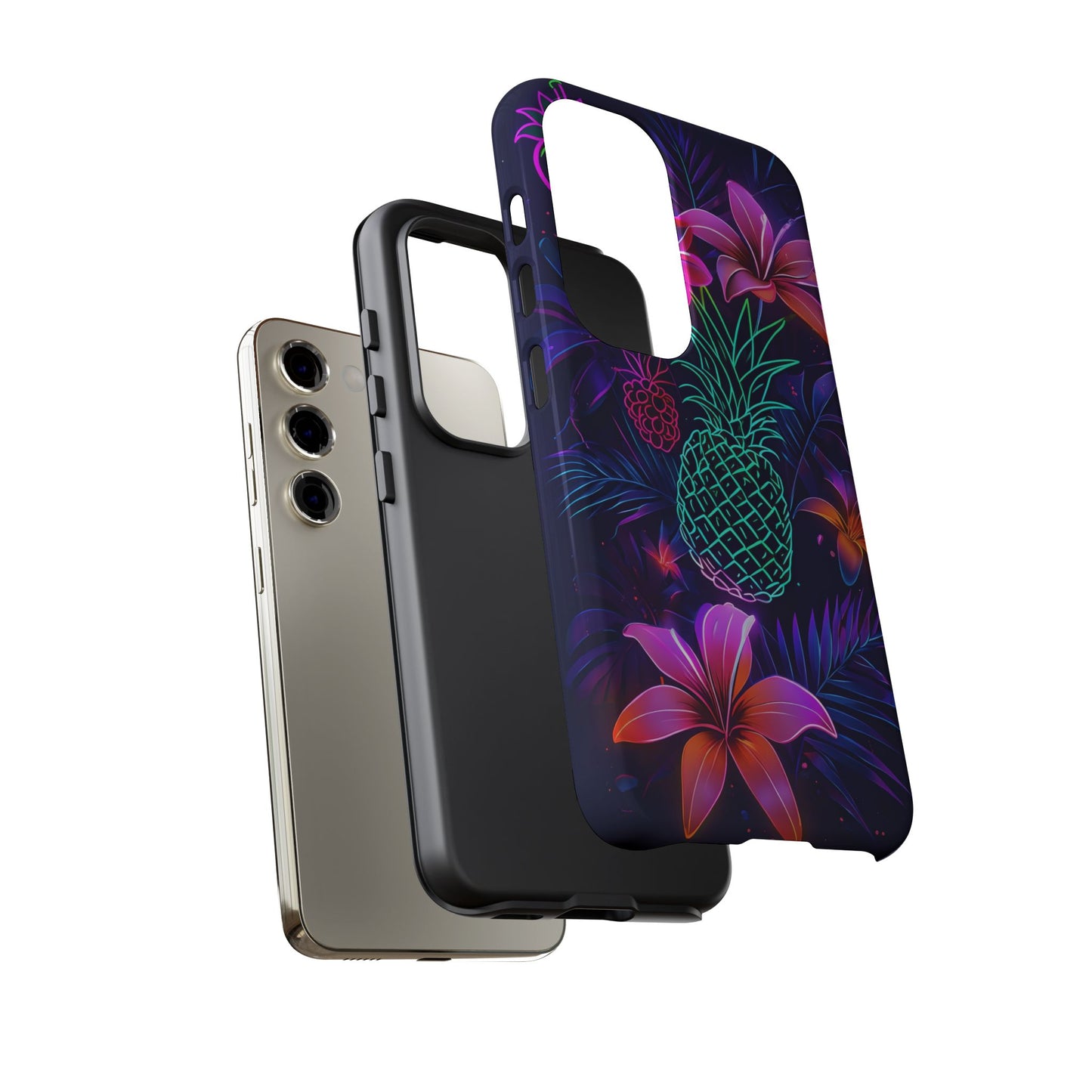Tough Cases - Tropical Neon Floral iPhone Case