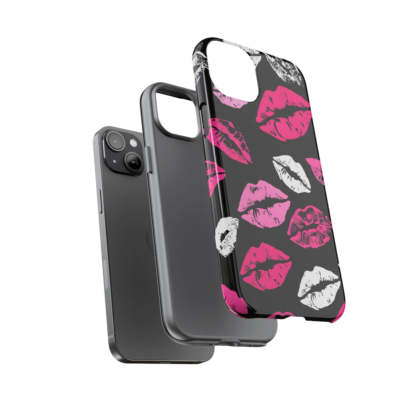 Lips Print iPhone Case - Stylish Tough Phone Cover
