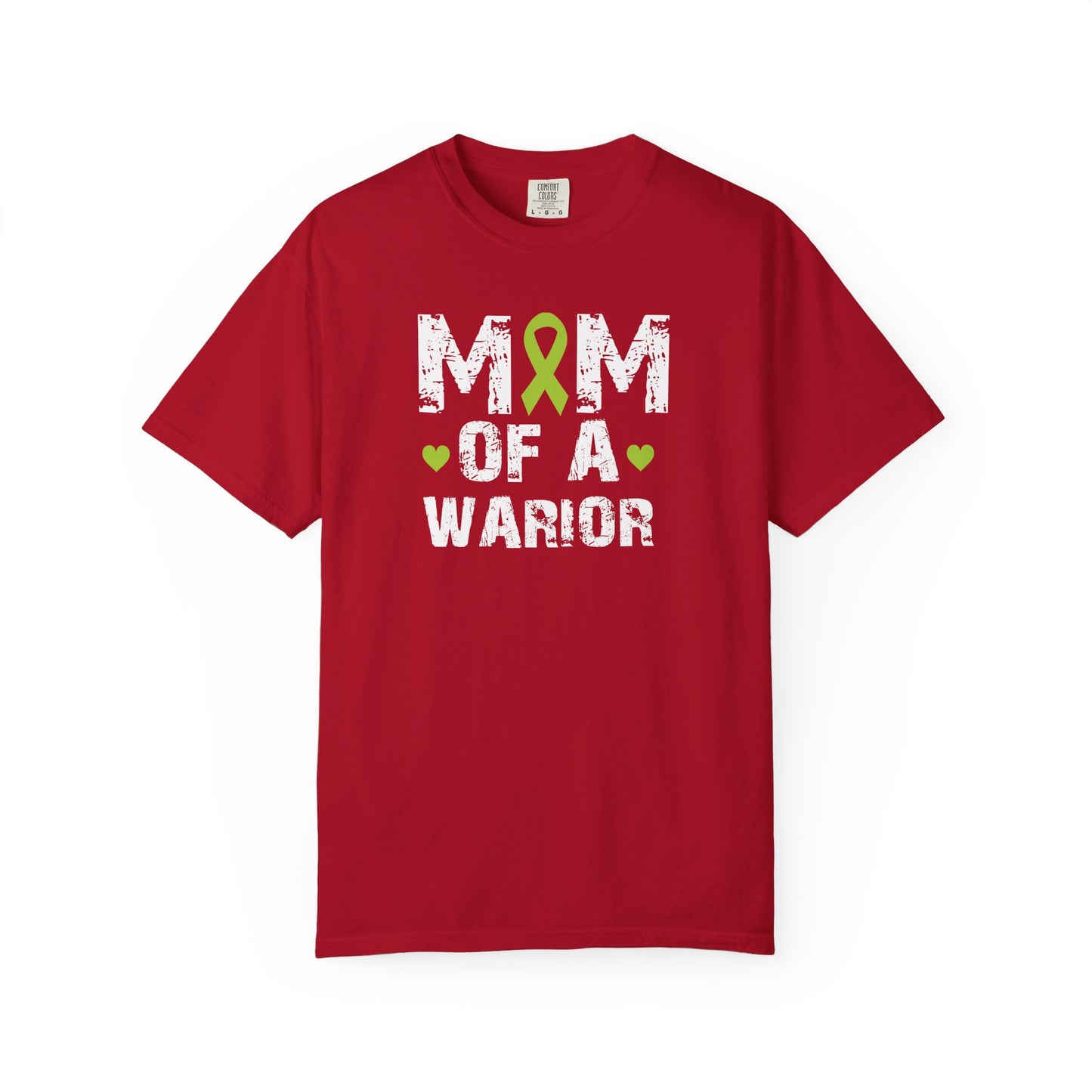 Mom of a Warrior T-Shirt, Garment-Dyed Tee for Support, Awareness Gift, Fight Against Cancer, Mother's Day Apparel